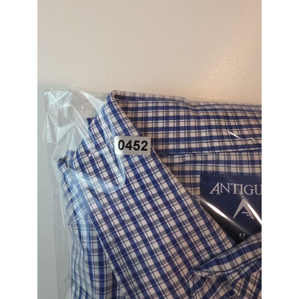 New York Rangers Antigua Mens Medium Long Sleeve Plaid Button Up With... - Picture 10 of 10